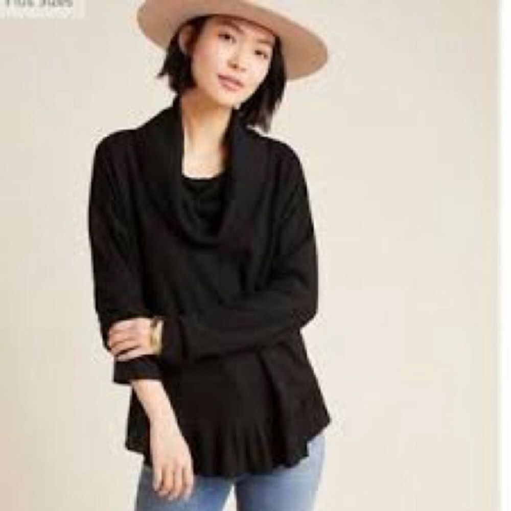 🌟ANTHROPOLOGIE Maeve Addie Ruffled Hacci Pullover🌟